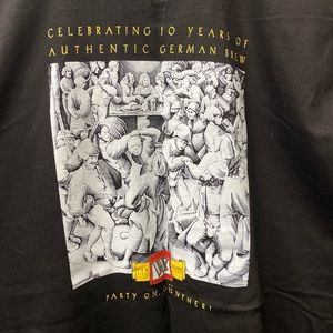 Widmer Brewing Company 10 year authentic German Brew celiration shirt.
